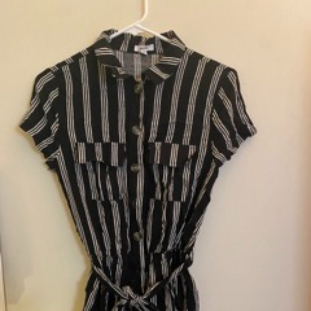 Brand New: Stripped Buttoned Romper